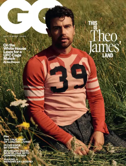 GQ UK magasin forside med Theo James – enkelt nummer