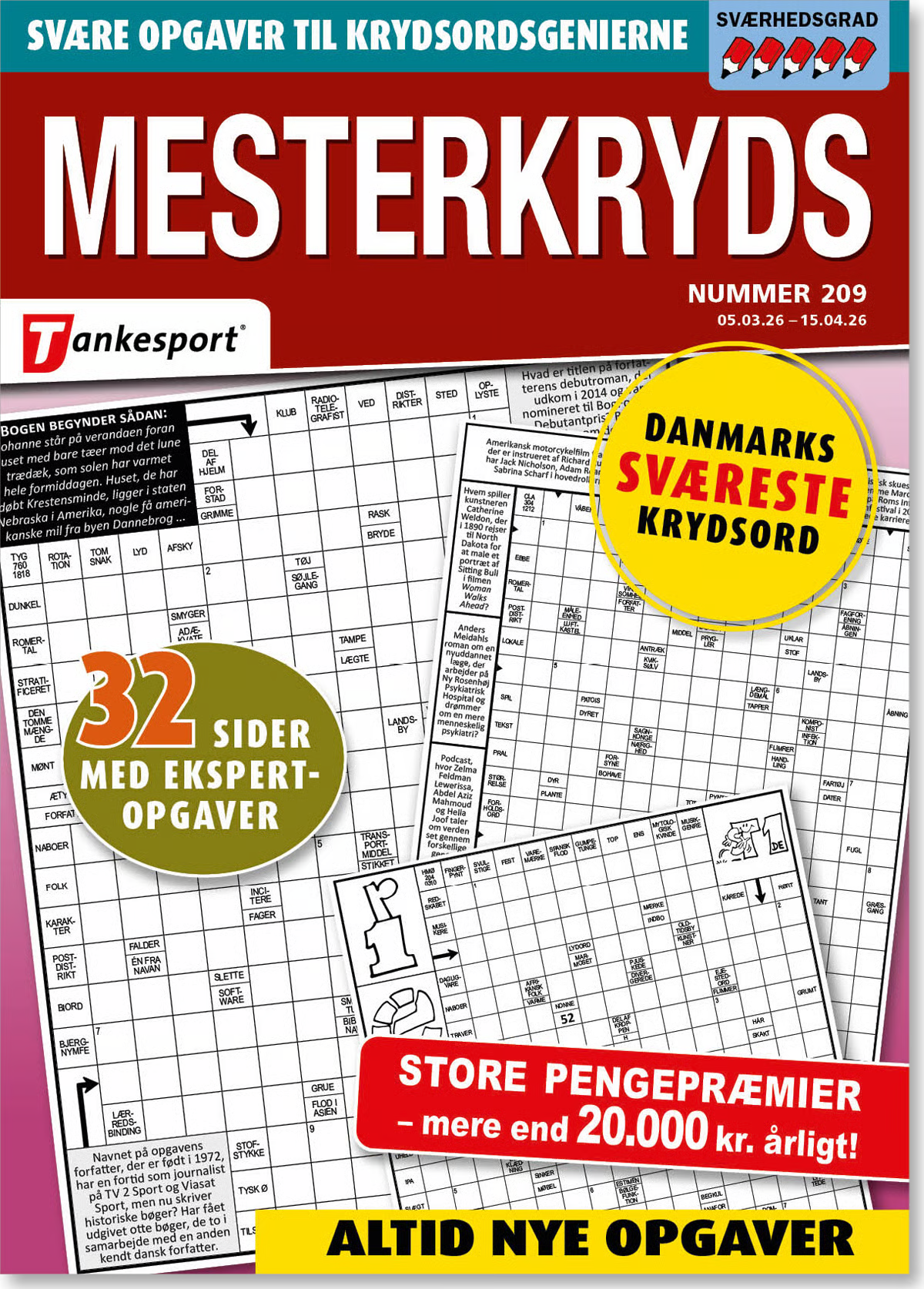 Mesterkryds magasin forside – Danmarks sværeste krydsord til krydsordselskere