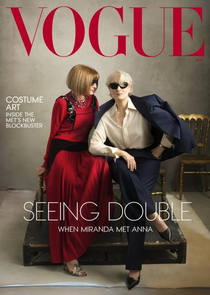 Vogue US maj 2026 med Meryl Streep og Anna Wintour på forsiden