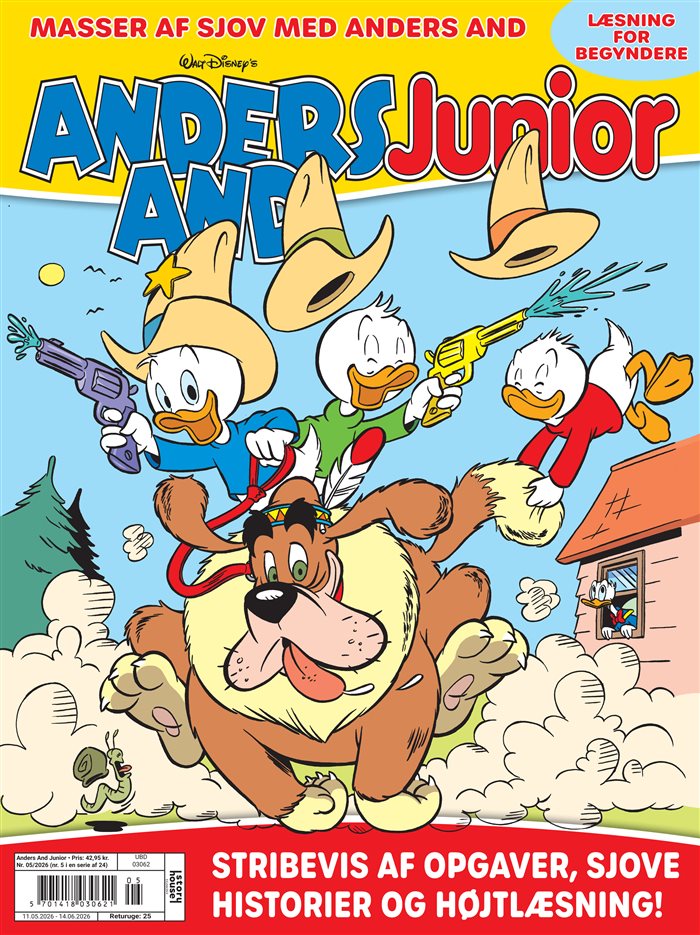 Anders And Junior magasin – børneblad med Disney-figurer fra Andeby