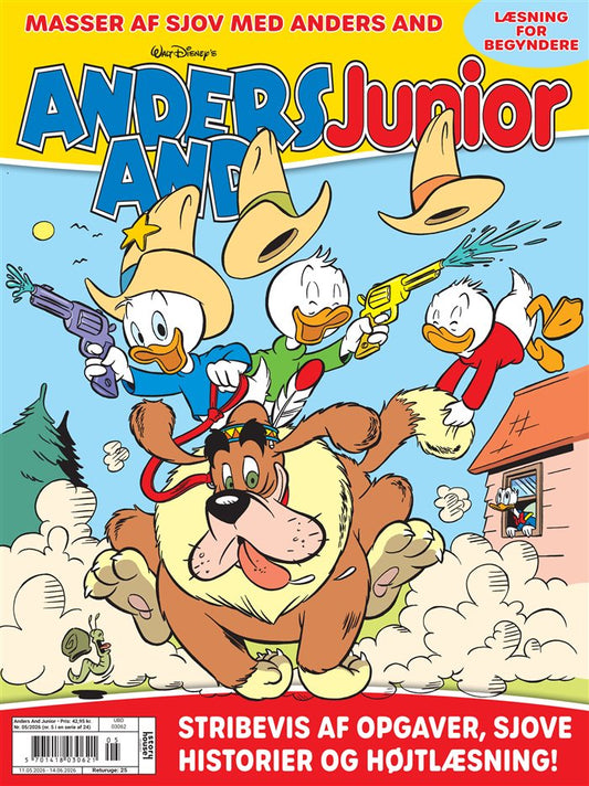 Anders And Junior magasin – børneblad med Disney-figurer fra Andeby
