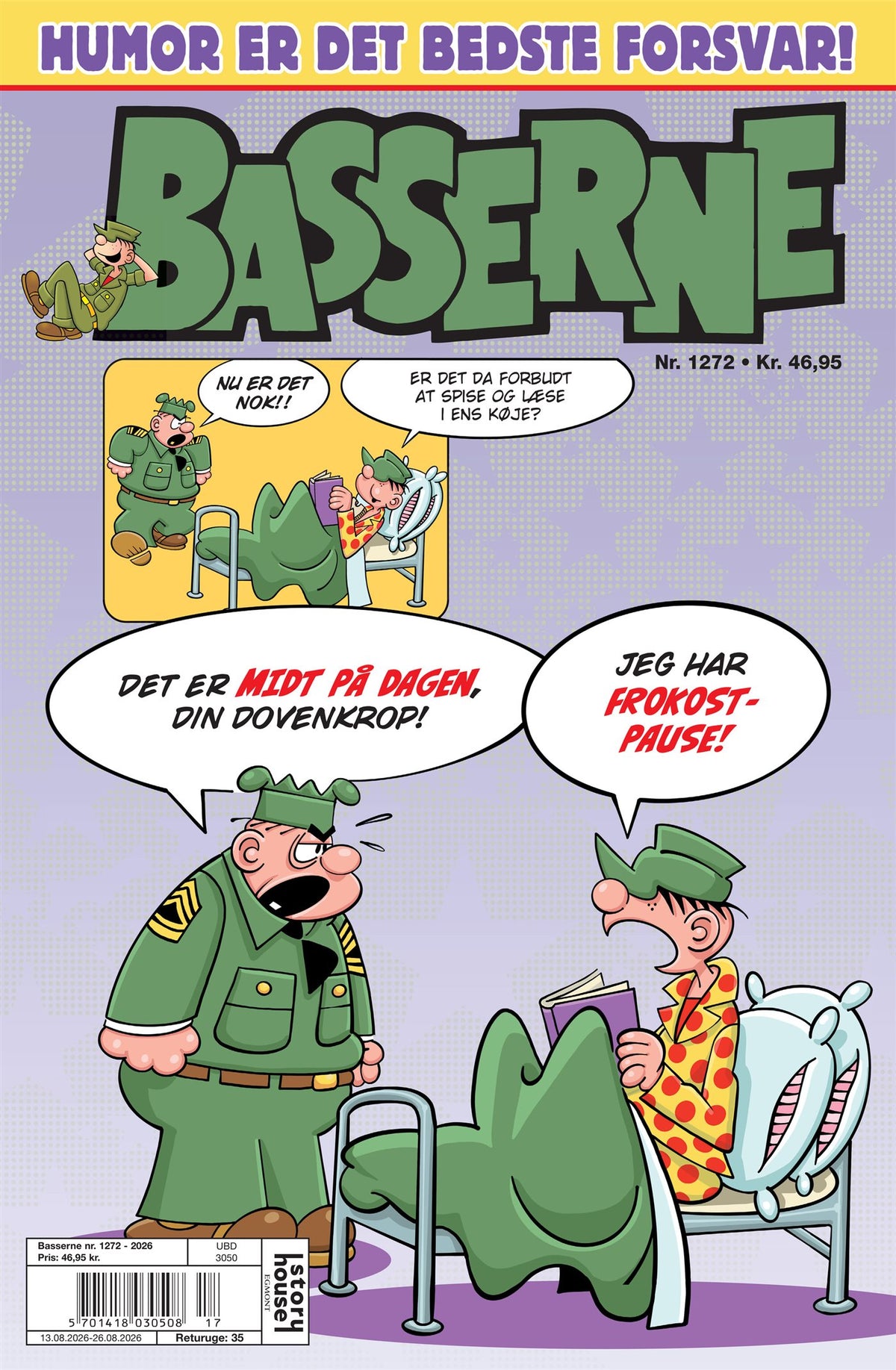 Basserne abonnement – klassisk dansk tegneserieblad med humor fra kasernen