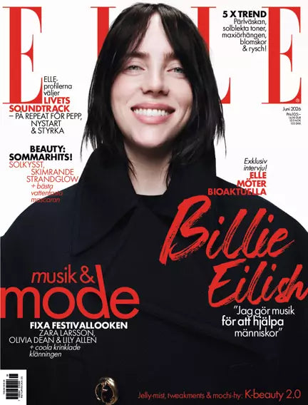 ELLE Sverige magazine med Billie Eilish på forsiden