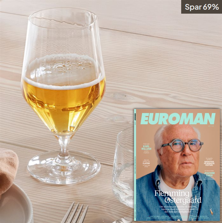 12 nr. af Euroman & Bernadotte-ølglas fra Georg Jensen