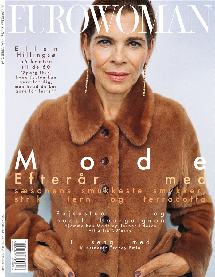 Forsiden af Eurowoman, oktober 2026, med Ellen Hillingsø i en brun jakke