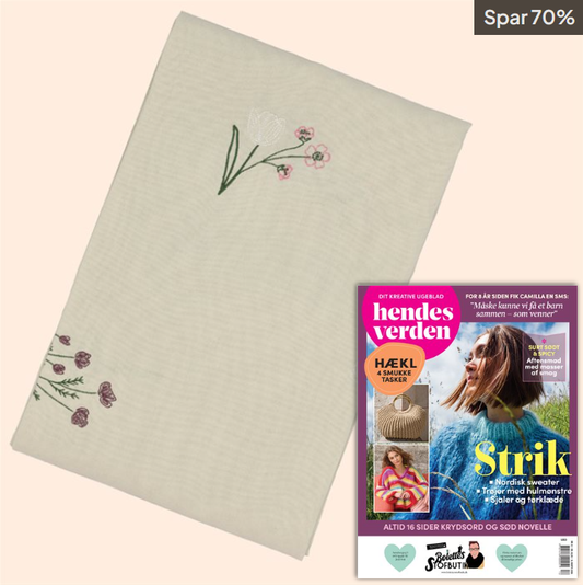 18 nr. af hendes verden & Södahl broderet dug