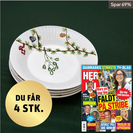 25 nr. af HER&NU & Hammershøi jul dybtallerken 4 stk.