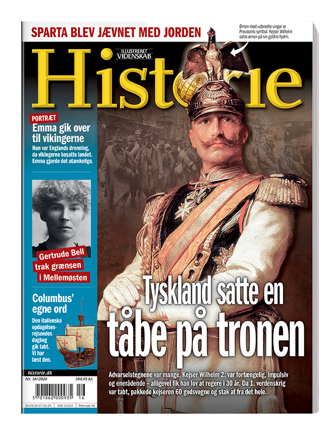 Forside af Historie magasin – historisk magasin med artikler om Kejser Wilhelm 2., vikinger og Gertrude Bell