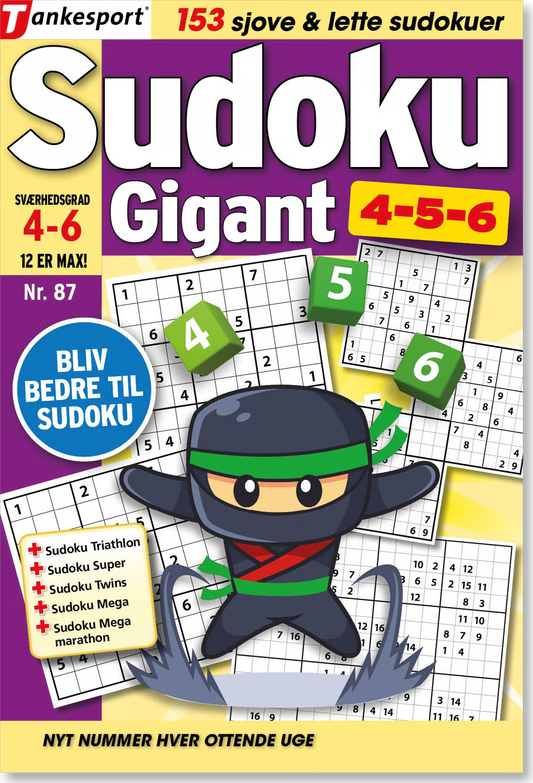 Sudoku Gigant 4-5-6 - gaveabonnement