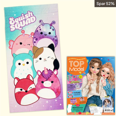 6 nr. af TOPModel & Squishmallows badehåndklæde