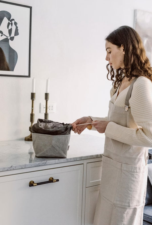 Uashmama brødpose med snor – grå