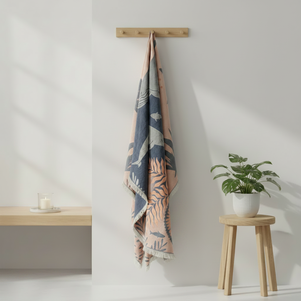 Delfin badehåndklæde – dobbeltsidet premium spa