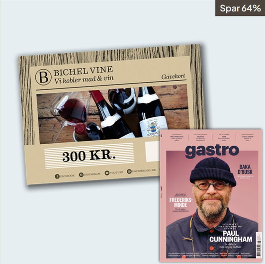 Gastro magasin og gavekort på 300 kr. til Bichel Vine