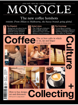 MONOCLE magazine juni 2026 – kaffe, kunst og Class of 2026