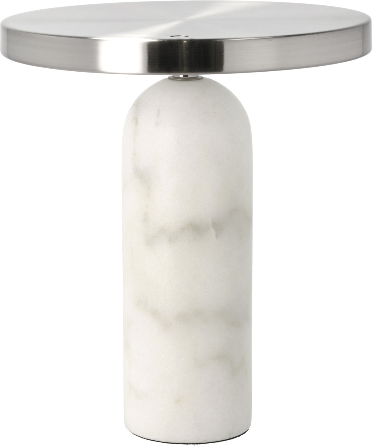 Villa Collection marmor bordlampe med krom skærm