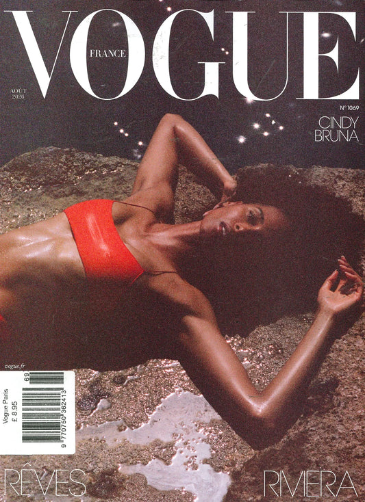 Vogue France august 2026 magasin forside med Cindy Bruna